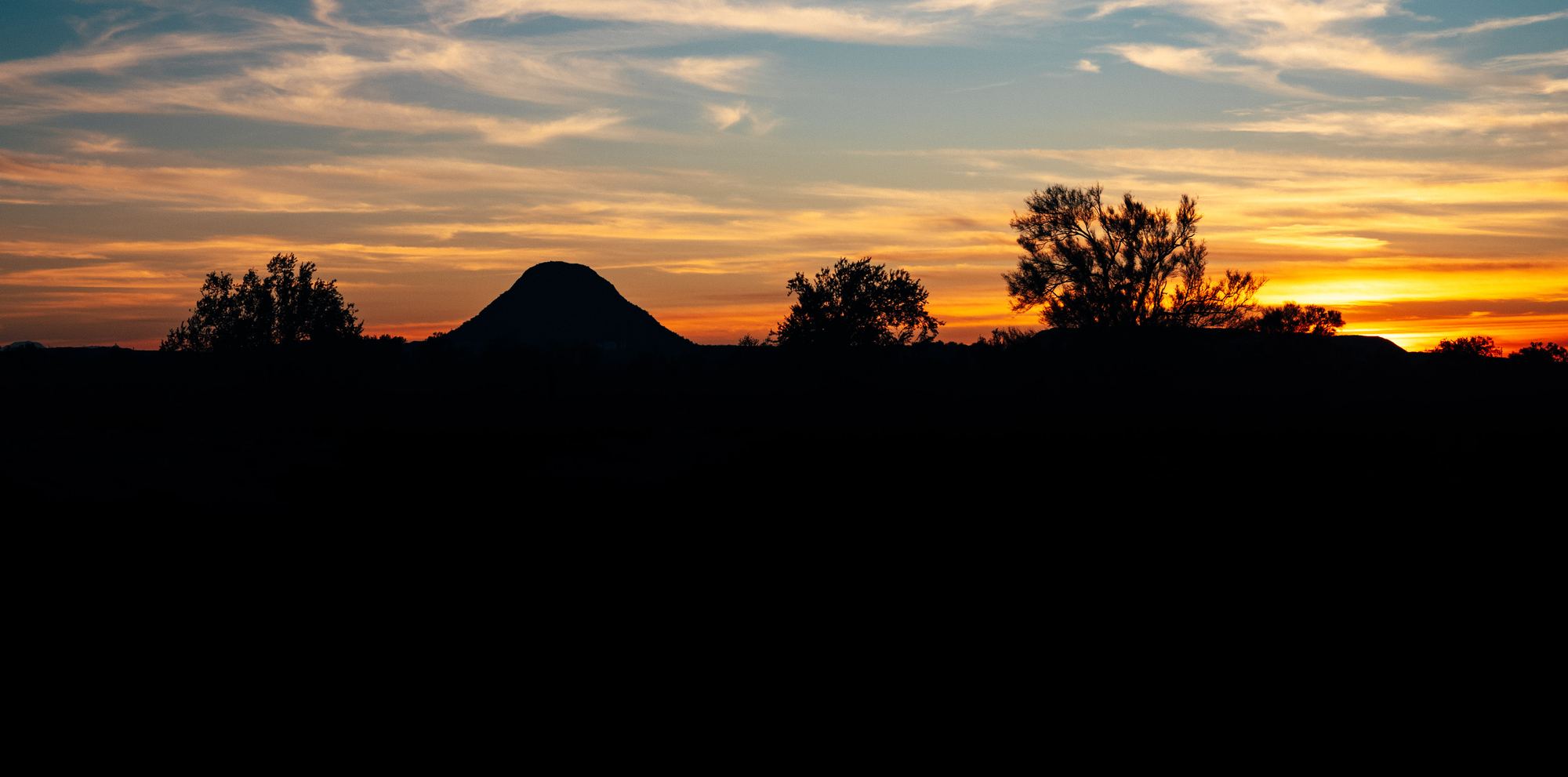 Sunset over the desert
